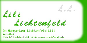 lili lichtenfeld business card
